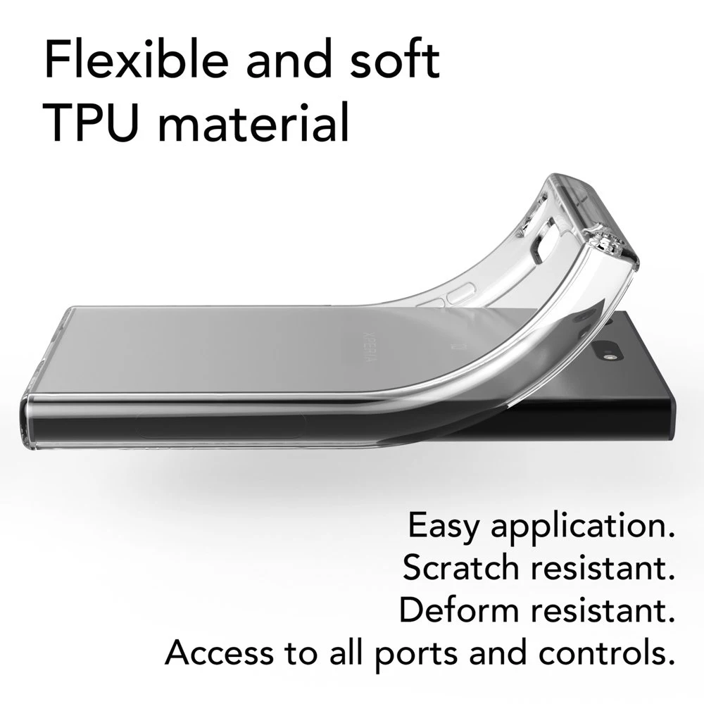 Durable Clear TPU Silicone Protective Back Case - Transparent Soft Cover