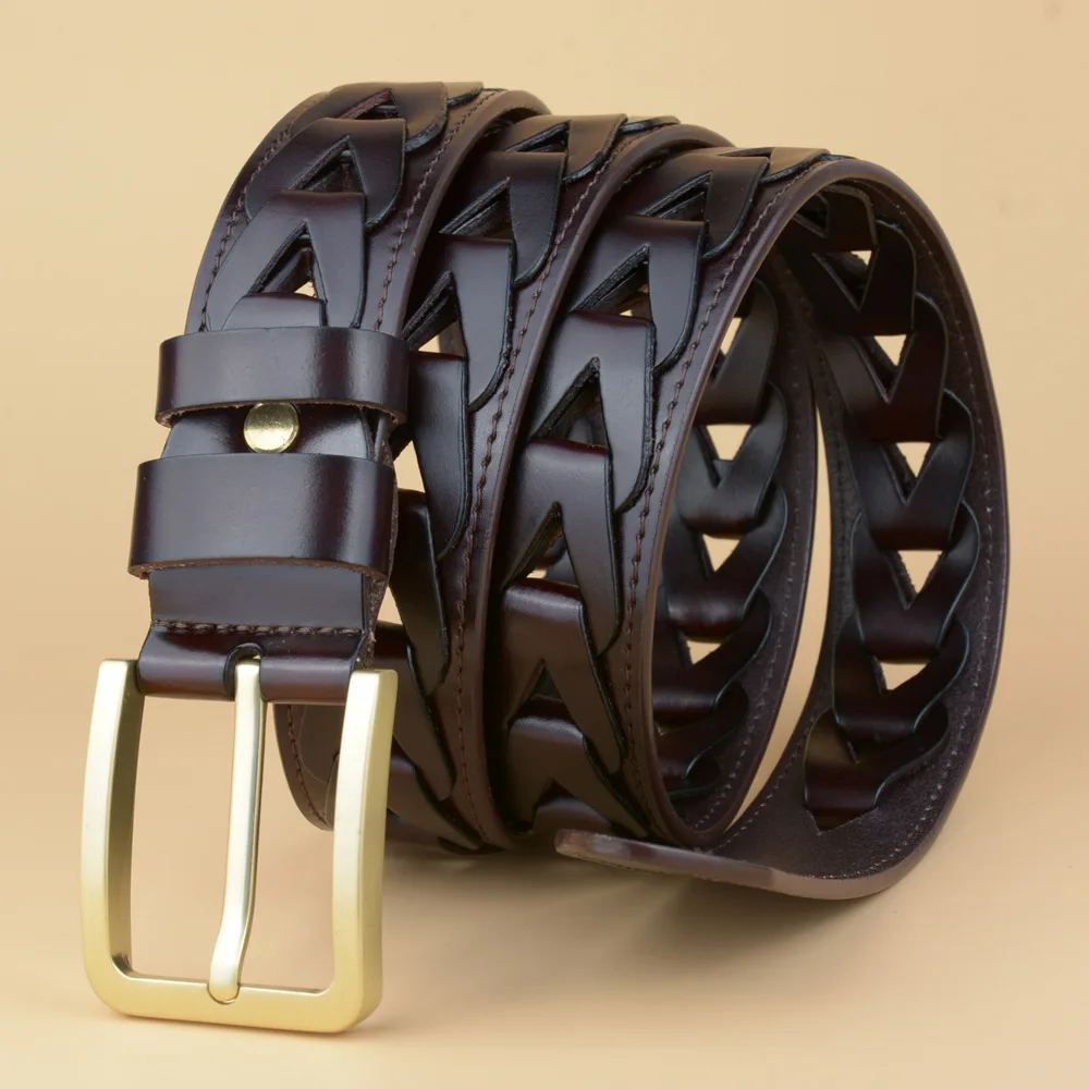 Кожаный Плетеный Ремень Мужской Купить
