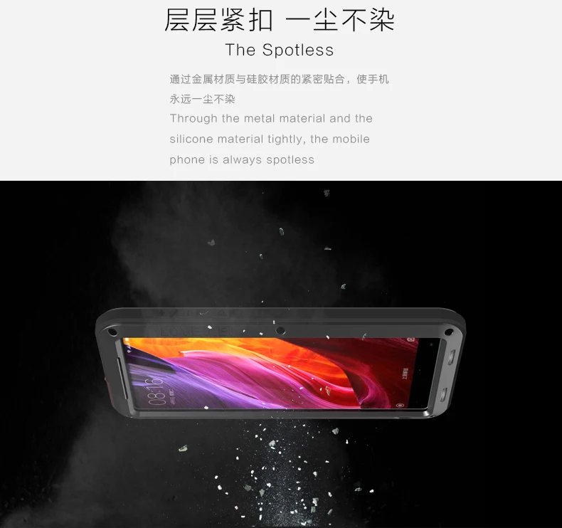 Алюминиевый металлический чехол LOVE MEI для Xiaomi mi x, мощный защитный противоударный водонепроницаемый чехол для Xiaomi mi x Capa Coque