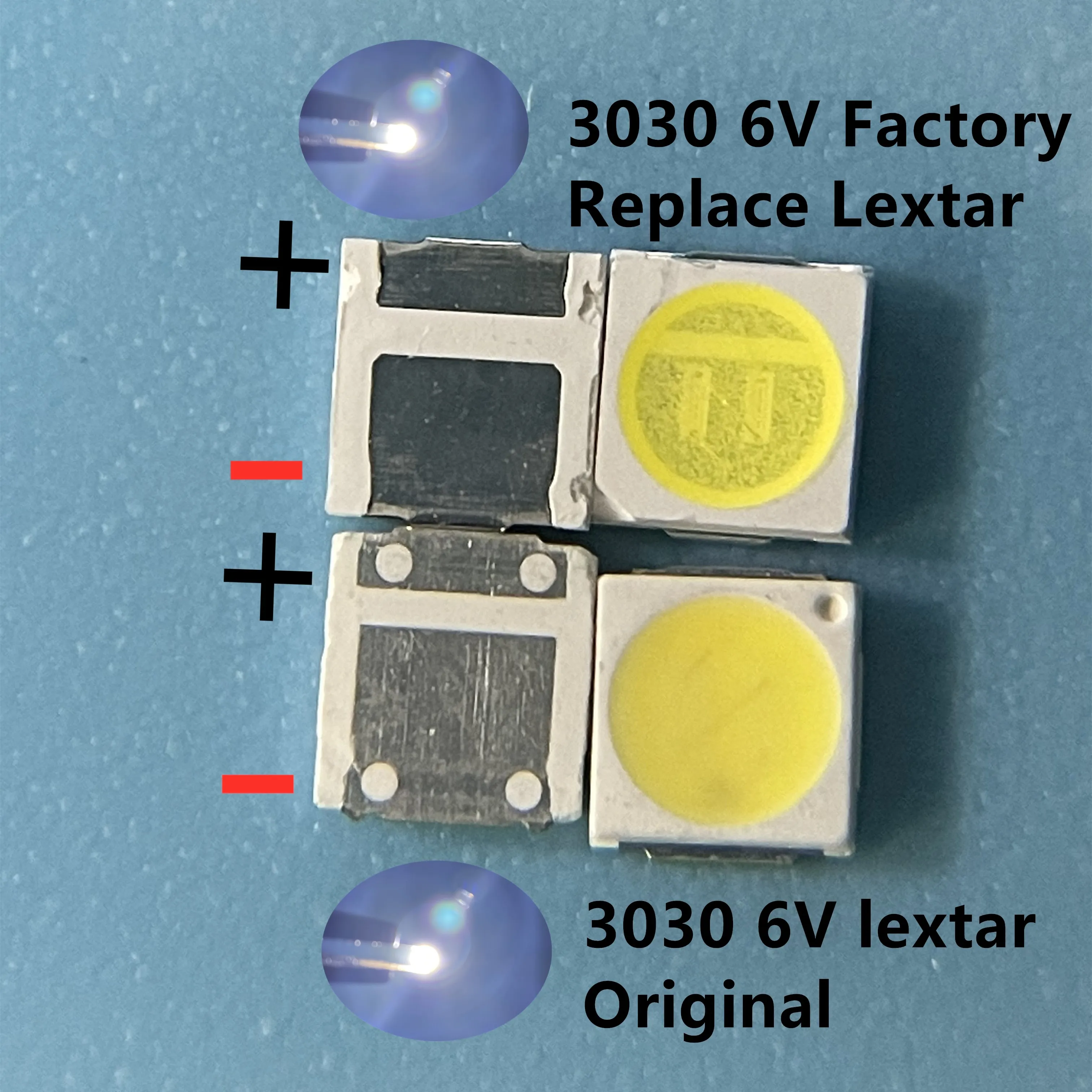 Led-hintergrundbeleuchtung High Power LED 1,8 W 3030 6V Kühles weiß 150-187LM PT30W45 V1 TV Anwendung 200 stücke 3030 PCT 6V LEXTAR – Detail 3