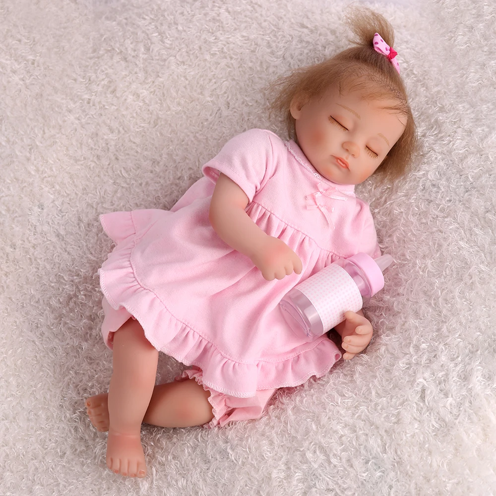 40 см мягкое силиконовое покрытие тело Reborn Baby Doll Поддельные Детские обучающие игрушки реалистичный сон принцесса Дети bebe подарки на день рождения