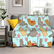 

Cat Blanket for Girls Kids Cute Animals Pet Throw Blankets Lightweight Cozy Soft and Warm Plush Fleece Flannel Throws
