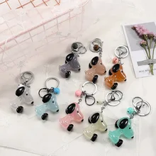 Креативный милый щенок колокольчик брелок для рюкзака висячие украшения браслет с автомобильной темой Шарм пары подвеска автомобиль брелок сумка Пряжка