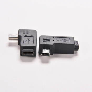 

1PC 4 Type Straight / L Shape Black Micro / Mini USB Female To Mini / Micro USB Male Adapter Charger Connector Converter Adaptor