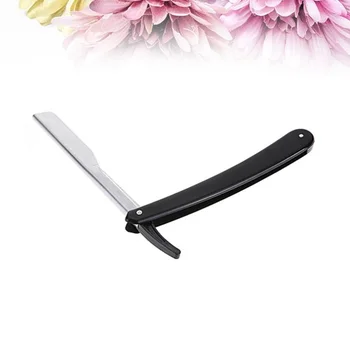 

Chic Straight Barber Edge Steel Razors Men Vintage Straight Edge Metal Hair Shaper Barber Razor withou Blade (White)