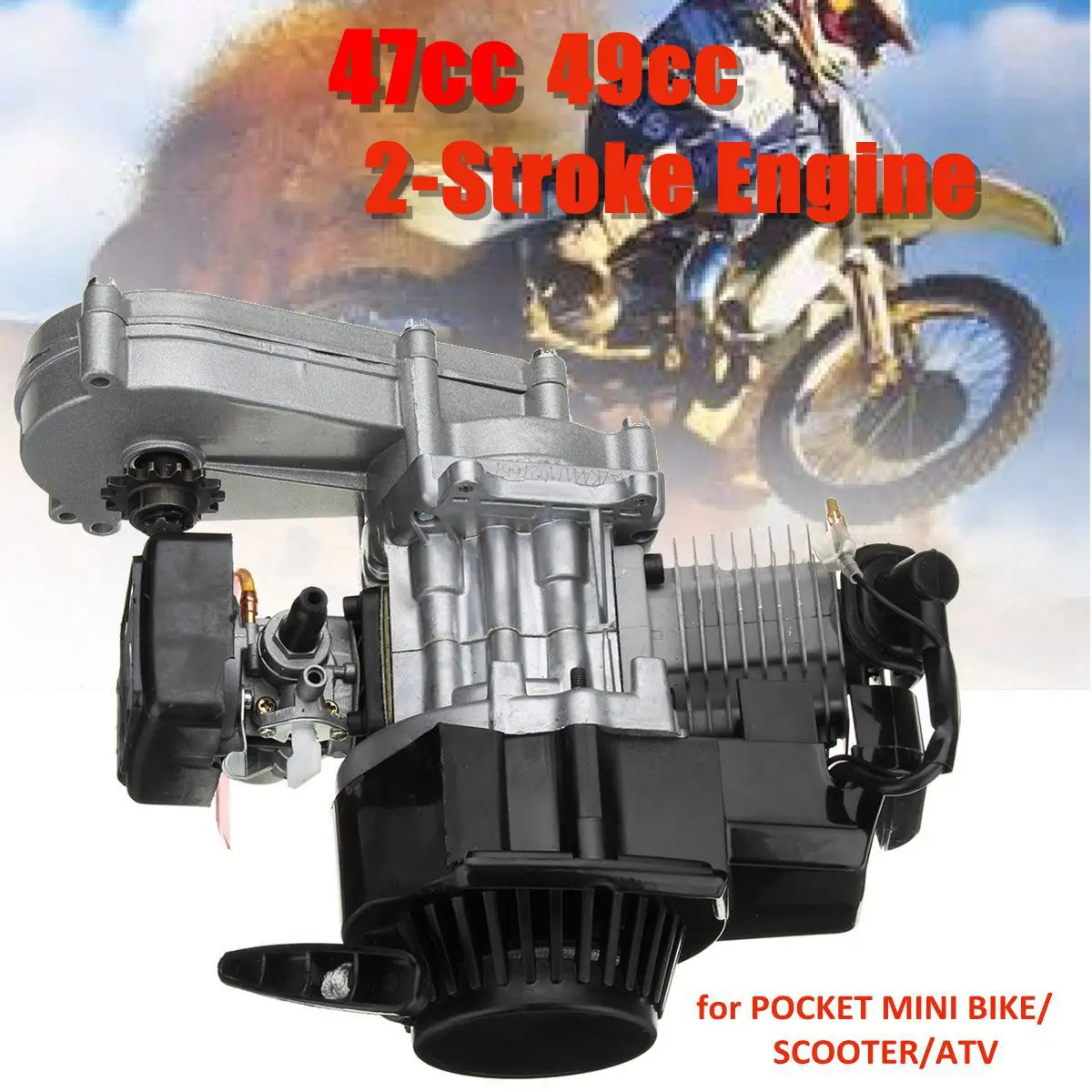 Luftfilter Ersatz für 47cc 49cc Pocketbike Dirtbike Mini ATV Mini Moto ATV 