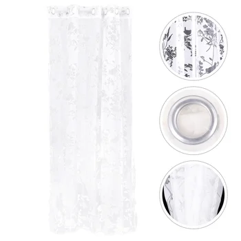 

1pc Sheer Curtain Beautiful Curtain Window Drapes Voile Curtain Screen