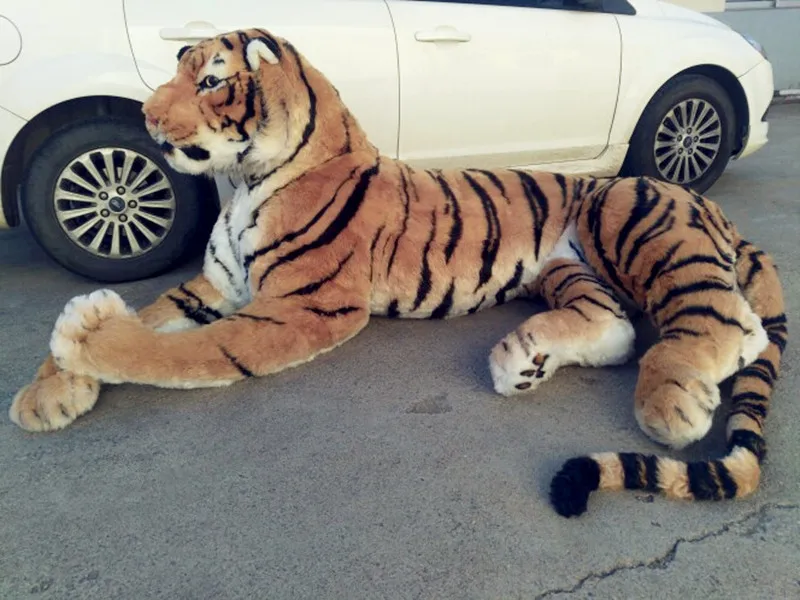 Dorimytrader Simulation Domineering Animal Tiger Плюшевые игрушки Большие удивительные реалистичные