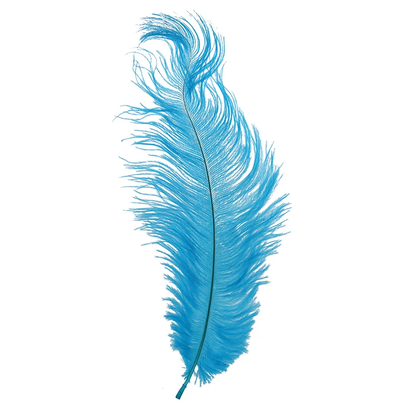 

New Style Artificial 10-12 Inch Ostrich Feathers Great Decorations sky-blue