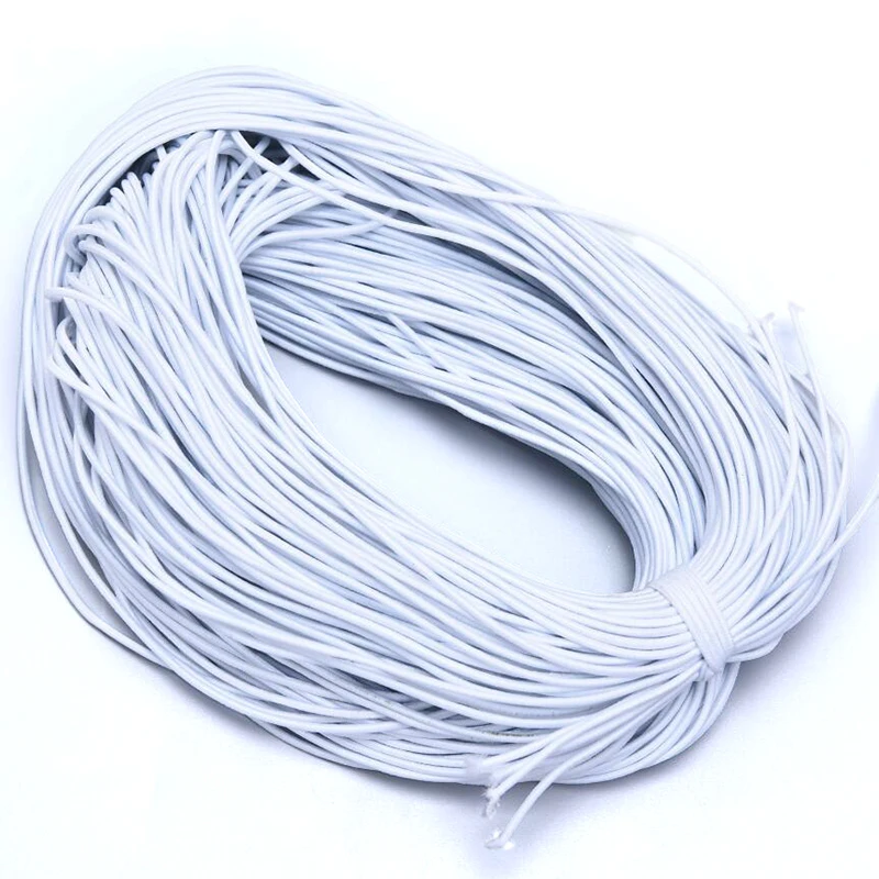 100M/pack Mouth Mask Elastic Band Rope Rubber Band String Mask Ear Cord Round Elastic Band DIY Clothing Craft Accessories