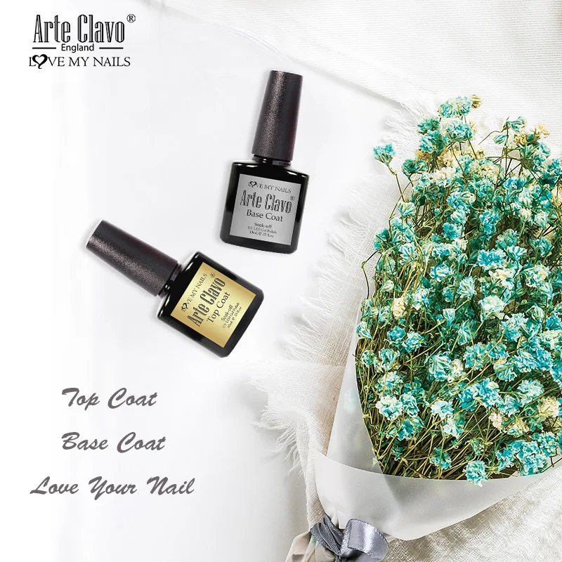 Arte Clavo Top Coat Base Coat Matt Top Coat 10Ml Gel Polish Uv Led Soak Off Long Lasting Nail Art Manicure Vernice Hybrid Primer