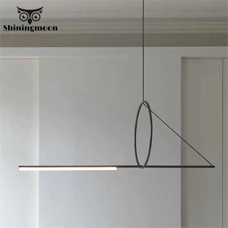 

Post-modern Iron Art Line Pendant Lights Lighting Creative Restaurant Dining Room Living Room Pendant Lamp Kitchen Hanging Lamps
