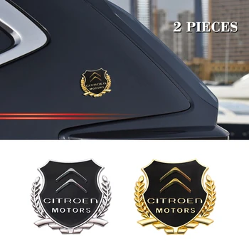 

2PCS Car 3D Metal Alloy Decals Badge Stickers Side Window Emblem For Citroen C4 C1 C5 C3 C6 C5 C8 DS C-ELYSEE VTS C4l Xantia DS3