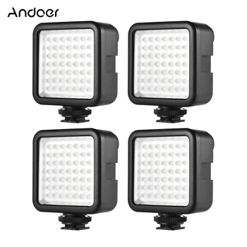 

W49 Mini Interlock Camera LED Video Light Dimmable Camcorder Panel Lamp w/ Shoe Mount Adapter for Canon Nikon Sony Pentax DSLR
