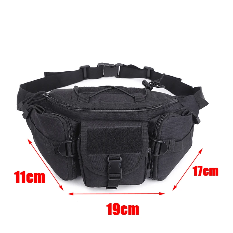 Hiking Climbing Water Resistant Tactical Waist Pack Bag Military Fanny Packs Hip Belt Bag Pouch for Daily Life Outdoor Fishing