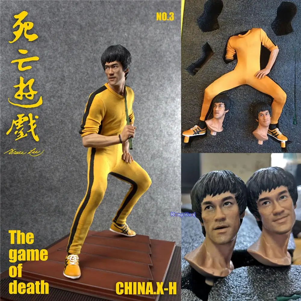 Модель Wong Work CHINA.X H 1/6 статуя из игры смерти Брюса Ли модель с двойной головкой и