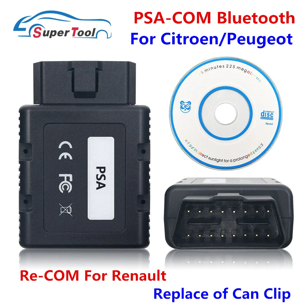 

For Citroen For Peugeot PSA-COM Bluetooth Diagnostic Tool For Renault-COM For ECU/Key Programming Replace For Renault Can Clip