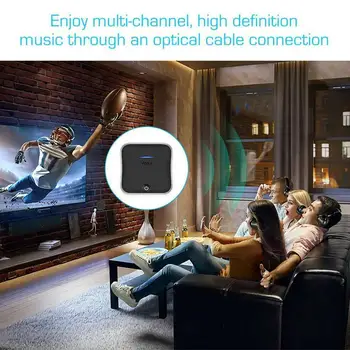 

3.5mm HD Bluetooth 5.0 Audio Transmitter Receiver Wireless Adapter Transmitter Aptx Car HD Bluetooth Audio on For Tv AptX A T7L0