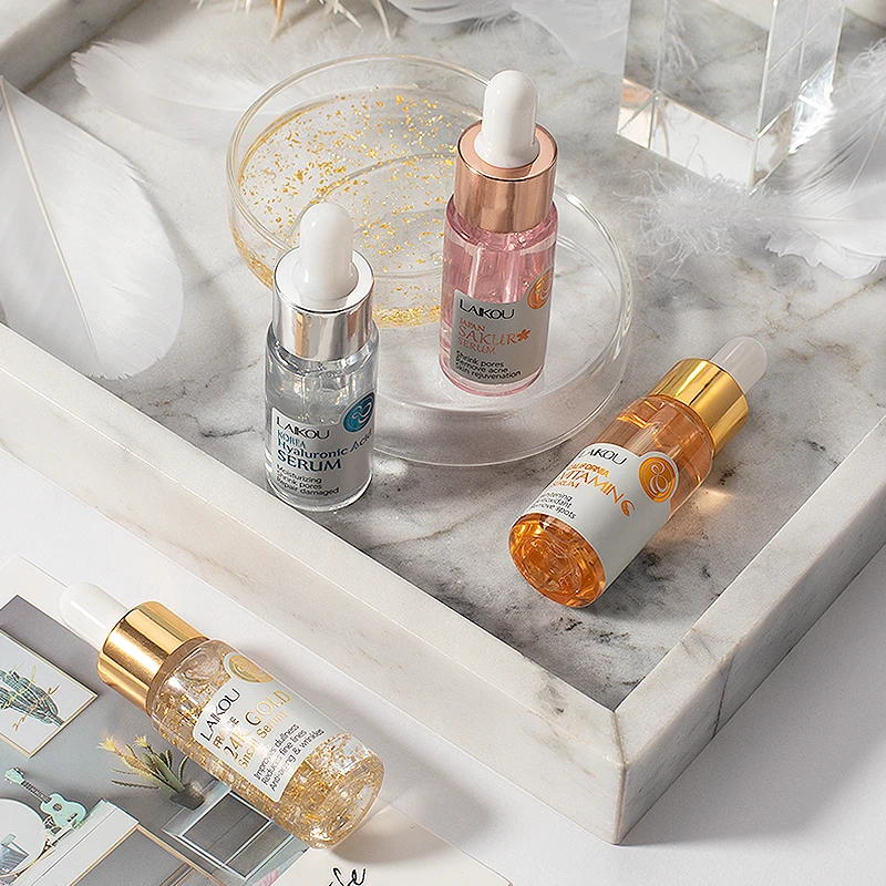 Laiko 4 Bottles Gold Snail Sakura Hyluronic Acid Vitamin C Serum Anti Aging Skin Whitening Japan Essential skin Care Face Serum Laiko 4 Bottles Gold Snail Sakura Hyluronic Acid Vitamin C Serum Anti Aging Skin Whitening Japan Essential skin Care Face Serum