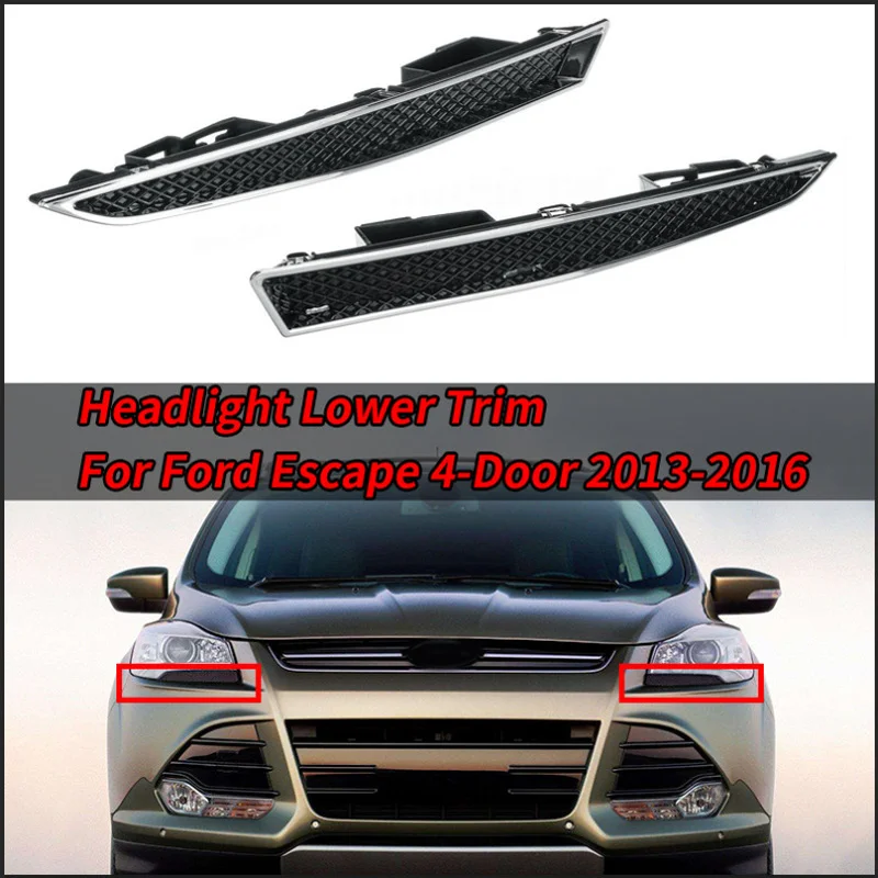 Наклейка фар автомобиля отделка ABS пластик черный для Ford Kuga Maverick Escape мини Декор