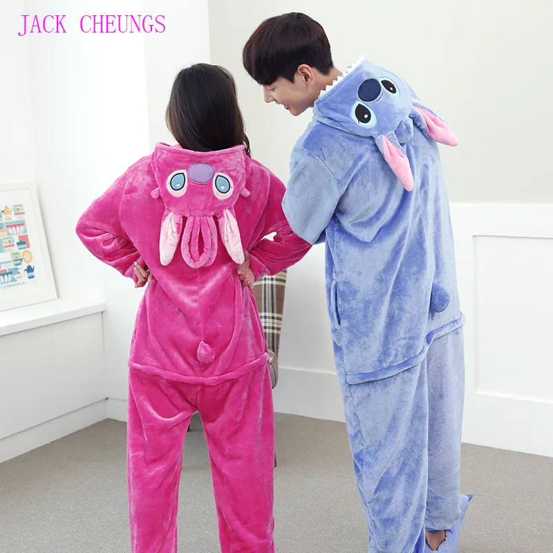 Кигуруми Фланелевая Пижама для взрослых милый костюм косплея животных|stitch