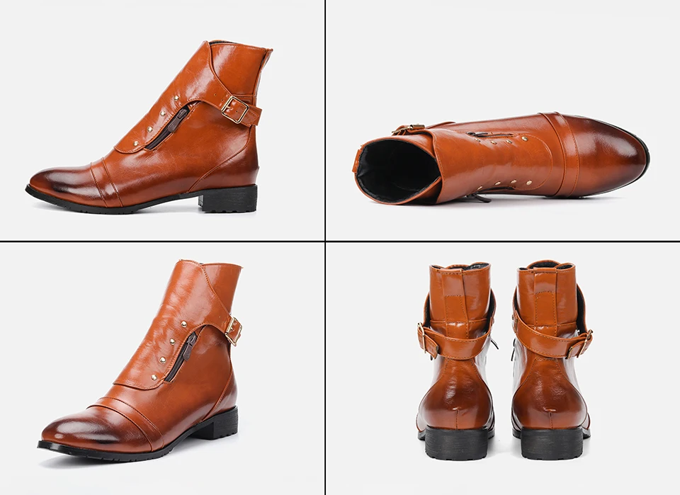 39-48 мужские ботинки брендовые удобные модные кожаные ботильоны# YSQ0136