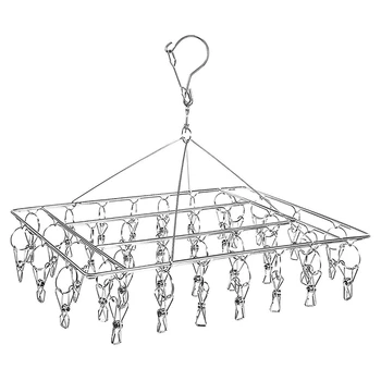 

Botique-Sock Drying Racks Laundry Pegs Laundry Drip Hanger Laundry Clothesline Hanging Rack Metal Clothespins Rectangle