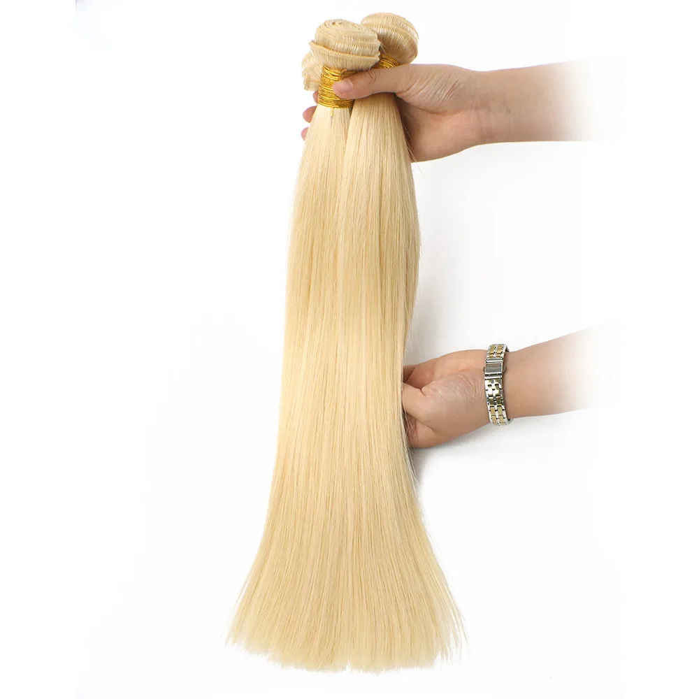 Acehair пряди с закрытием 613 медовый блонд малазийские прямые 10-30 дюймов Remy человеческие волосы плетенные на шнуровке с 3 пряди