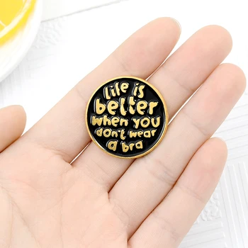 

Life Is Better !Funny Metal Enamel Brooch Woman Voice Shouting Lapel Pin Badge Female Friend Gift Talk Jewelry