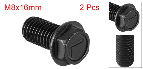 Uxcell 2 шт./лот Шестигранная головка M8x16mm M10x20mm M10x25mm шестигранные фланцевые болты