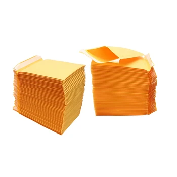 

100Pcs Yellow Kraft Bubble Mailers Padded Envelopes Shipping Bag Self Seal 150X180cm & 180X230cm