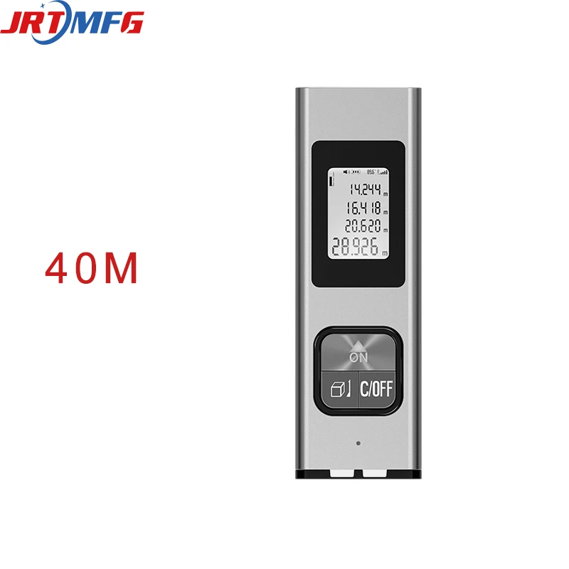 JRTMFG New Laser Rangefinder 40m Mini USB Aluminum Alloy Materia Laser Distance Meter Laser Tape Measure Range Finder LA01