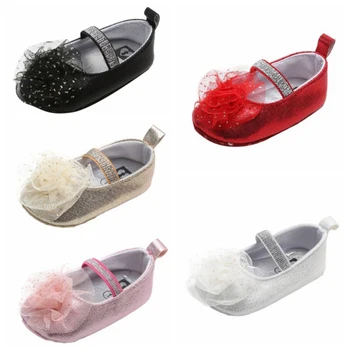 

Baby Girl Flower Design Anti-Slip Casual Sneakers Toddler Soft Soled Princess Walking Shoes Autumn Baby Girl Flower Shoes