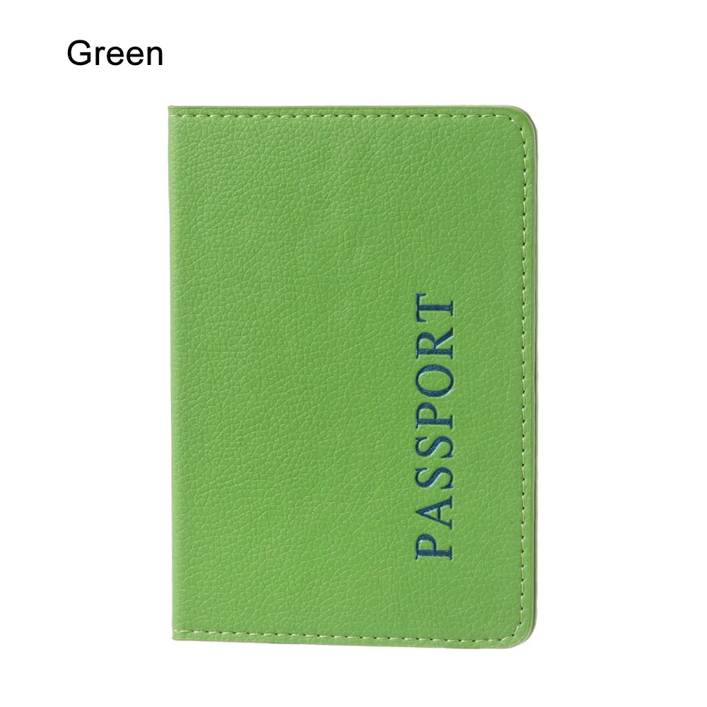 Portable Travel Passport Cover Protector Wallet Business Card Case Soft Passport Holder Ticket Holder Package Travel Accessories - Color: green