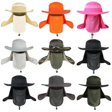 Мужская шляпа для защиты от солнца Водонепроницаемая дышащая широкополая шляпа рыбака YGHAT0001