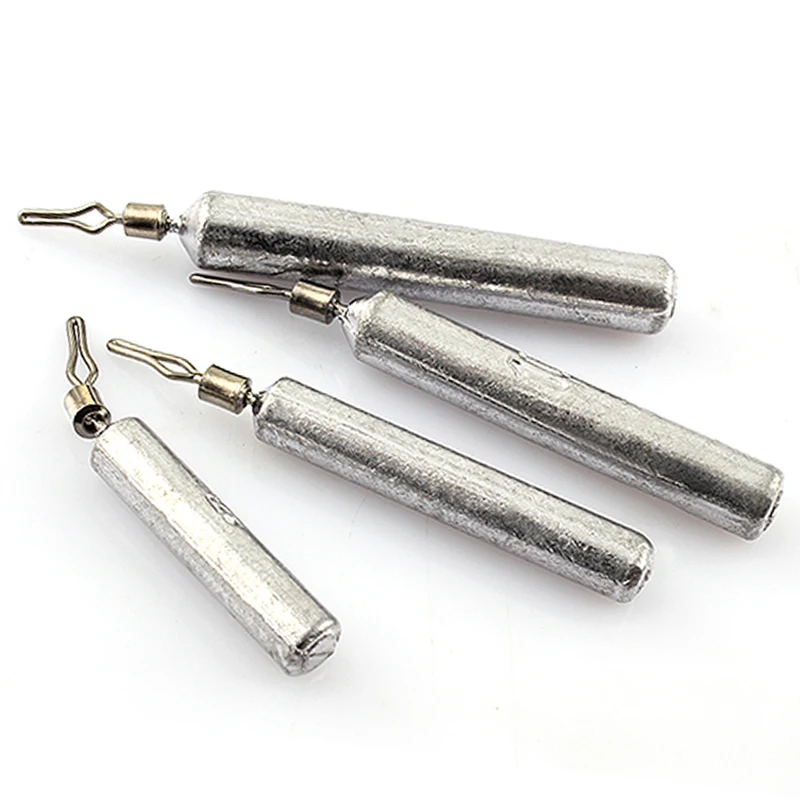 

10pcs/bag 2.5g 35.g 5g 7g 10g 14g 20gCylindrical Carp FIishing Baits Fishing Lead Sinker Slip Sinkers Fishing Tackle Accessories
