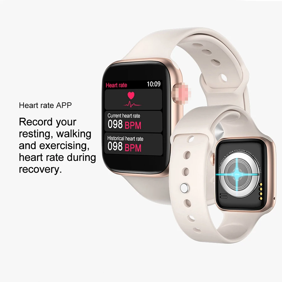 SCOMAS IWO 8 Plus Smart Uhr 1,54  Touchscreen Herz Rate Blutdruck Monitor Bluetooh Anruf Für iOS Android 44mm Smartwatch