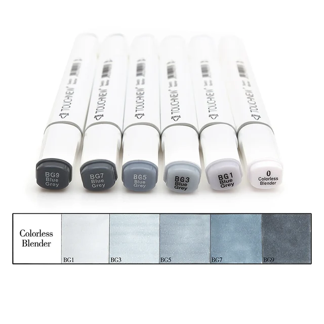Grayscale Art Marker Pen DoubleEnded Sketch Markers Alcohol Based Ink