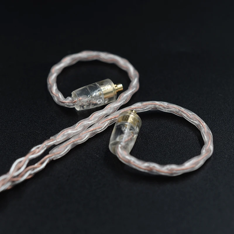 Смешанный Модернизированный 8 жильный Медный Серебряный кабель Earpho 2pin/Mmcx разъем