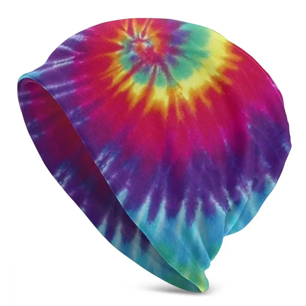 Tie Dye тканевая унисекс взрослая Повседневная шапочка зимняя теплая вязаная Лыжная шапка с рукавом Skully Beanies