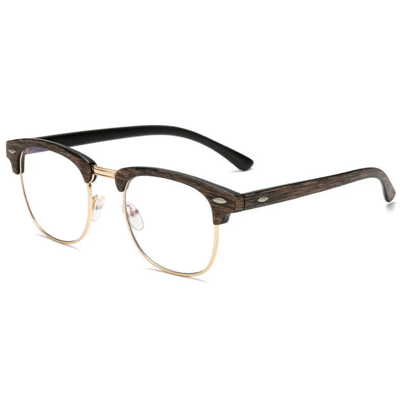 Фотохромные анти синие лёгкие солнечные очки в квадратной оправе мужские очки блокирующие игровые фильтры очки с близорукостью градусов - Цвет линз: wood gold