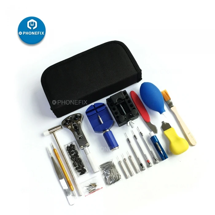 PHONEFIX 150Pcs/set Professional Watch Repair Opening Tool set Remover Spring Bar Repair Pry Screwdriver Clock Watch Repair Tool