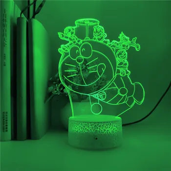 

Cartoon Bluetooth Speaker Cute Doraemon Night Light Bamboo Dragonfly Touch Control 7 Colors 3D LED Table Lamp Home Decoration