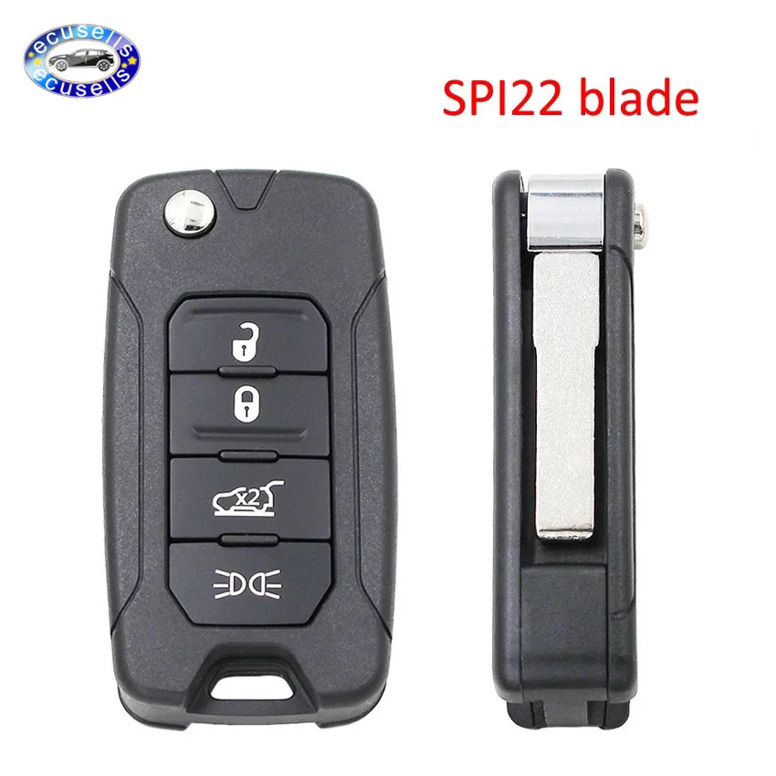 4 кнопки Замена откидная оболочка ключа дистанционного управления чехол Fob для Jeep