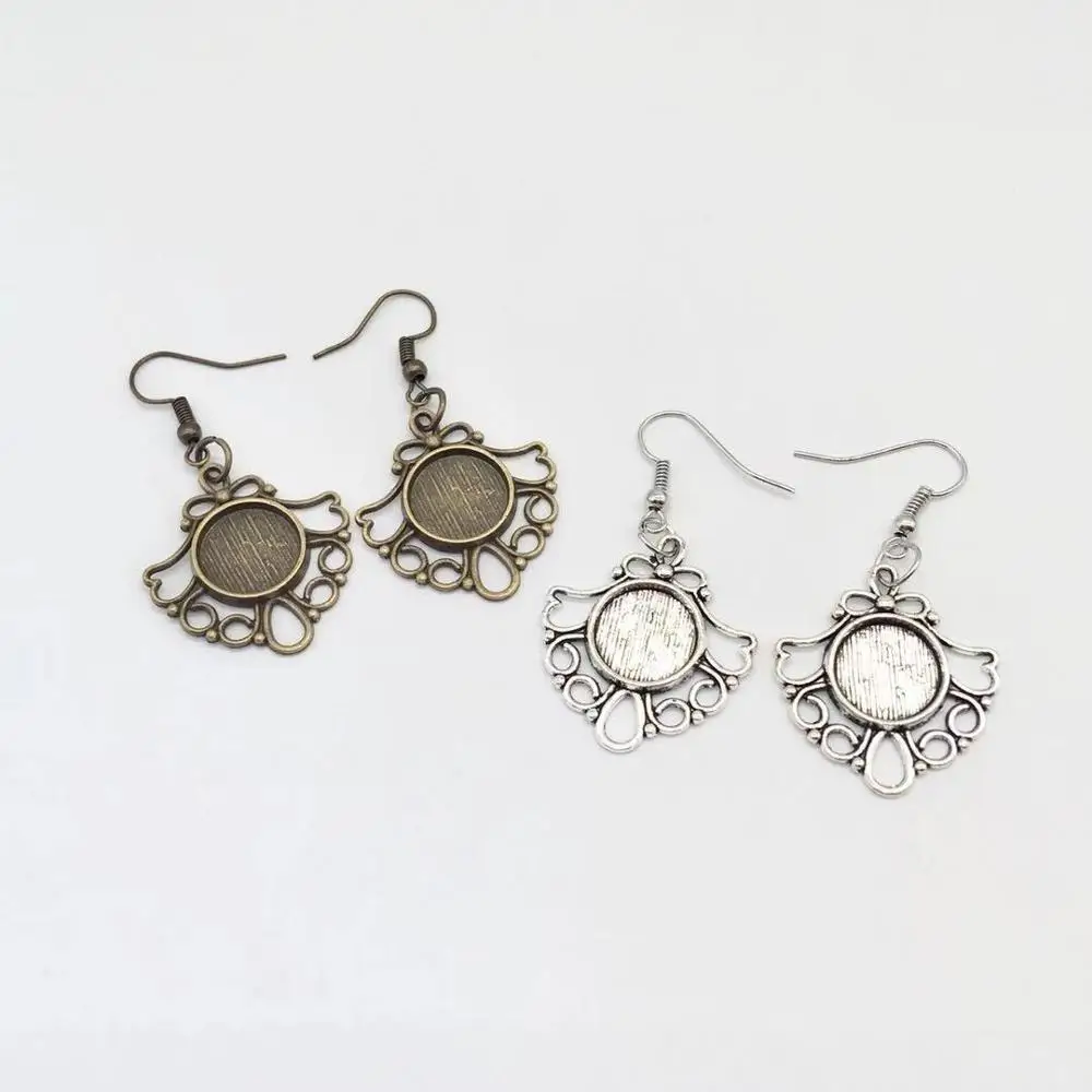 

High quality vintage 1 pair bottom bracket time gem frame charms earring fit DIY handmade carft gift Jewelry Making