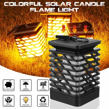 

Solar Powered LED Torch Light 12 LED IP55 Waterproof Outdoor Flame Lights Spotlight Landscape Lawn Lamp Path Lighting Wall Light
