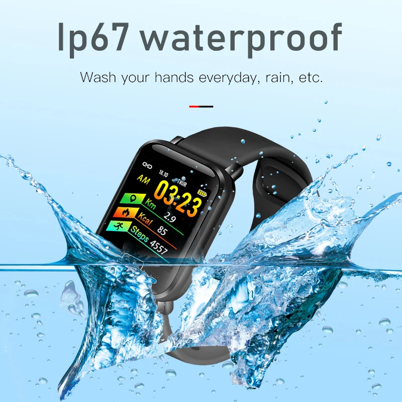 Woman Smart watches Waterproof Sports For Iphone phone Smartwatch Heart Rate Monitor Blood Pressure Functions For kid and Men