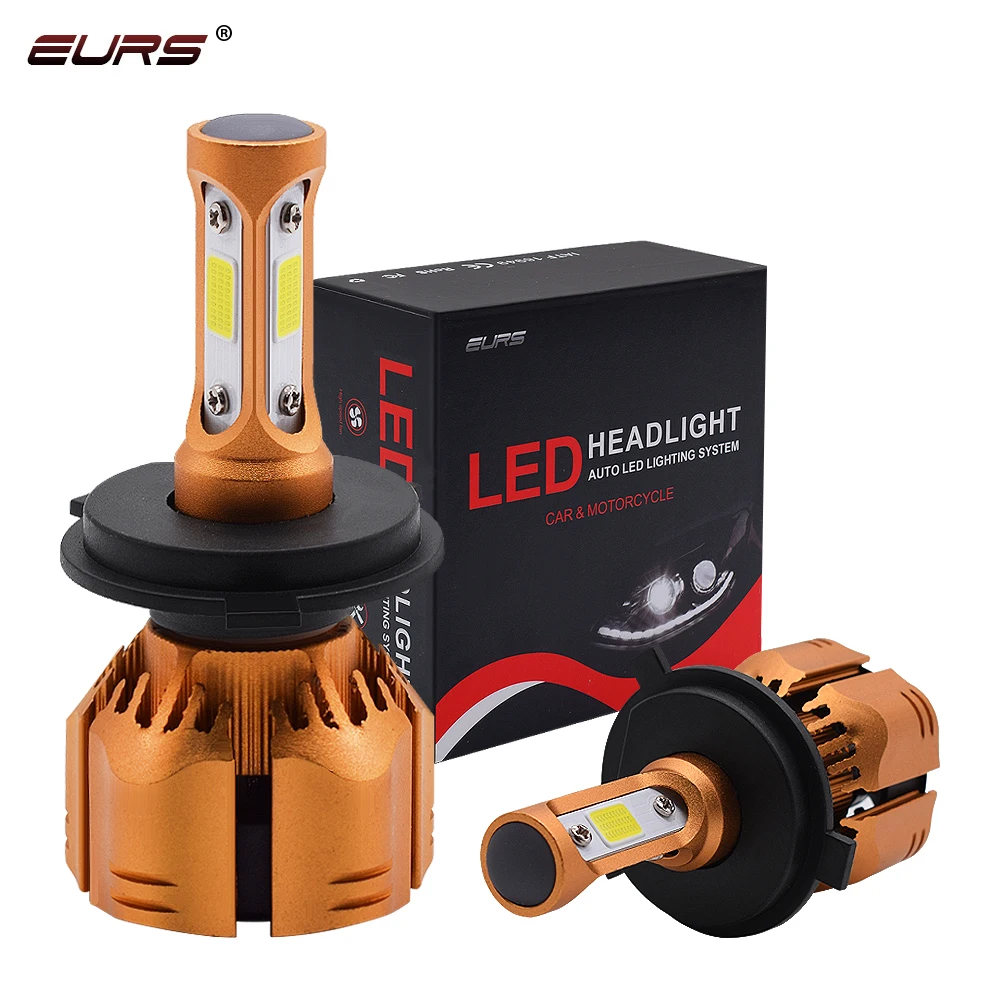 

New Gold 3000K H4 LED H7 H11 H8 HB4 H1 H3 HB3 Auto S2 Car Headlight Bulb 60W 8000LM Car Styling 6000K 4300K 8000K led automotive