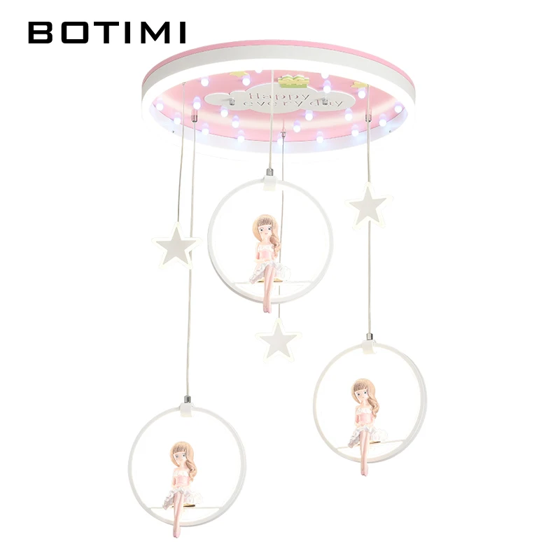 BOTIMI Новое поступление Мультяшные светодиодные подвесные светильники с куклой