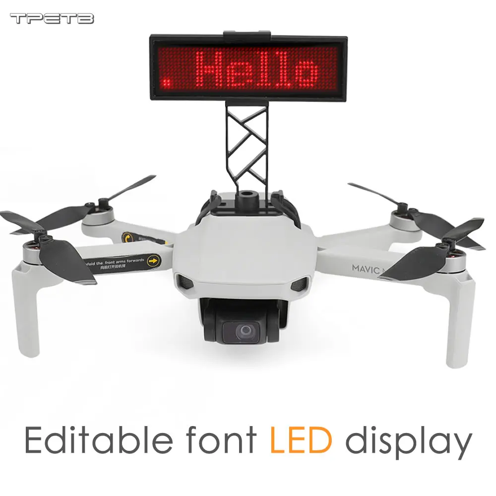 

LED Display Screen for DJI Mavic Mini Drone DIY Display Board Bracket Drone Accessories Rechargeable and free text editing